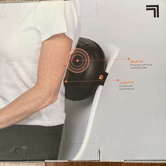 Sharper Image Compact Shiatsu Massager Rotating Nodes & Heat Therapy Kneading - Picture 7 of 7